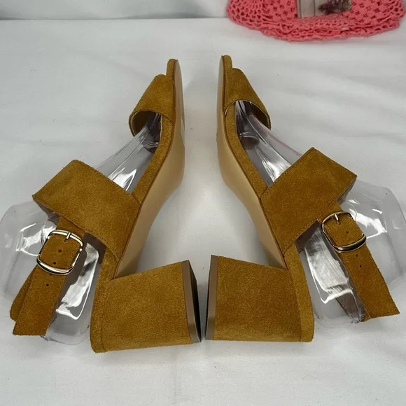 NW/OT Lamica Cognac Leather Slingback Sandal Size 9/40 - Picture 9 of 11